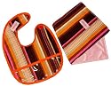 2 Red Hens Bib & Burp Cloth Set, City Stripes