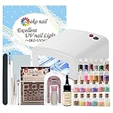 UVレジン基本の道具と材料が揃ったスターターキット【UVライト36W・キューブ型付34点セット】