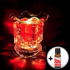 EcoScents Electric Fragrance Lamp - Red - with FREE Fragrance Oil. Flat rate shipping...