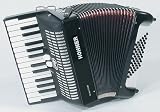 Hohner Bravo II 48 Beginners Piano Accordion Black
