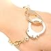 Spinningdaisy Gold Plated Handcuff Bracelet