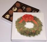 Scott's Cakes Cocoa Covered Dark & White and Dark & White Chocolate Truffles 1 Pound Wreath Box