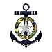 ID 2697 Sequin Ship Anchor Patch Nautical Sail Boat Embroidered Iron On Applique