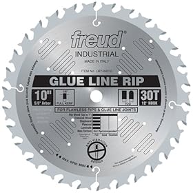Freud LM74M010 10-Inch 30 Tooth TCG Glue Line Ripping Saw Blade with 5 8-Inch Arbor and... by Freud
