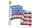Alilang America USA Patriotic American Red White Blue Crystal Rhinestone Waving Flag Brooch Pin