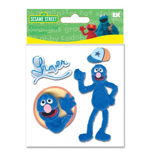 ^^ Sesame Street 3D StickersGrover Furry Order Now