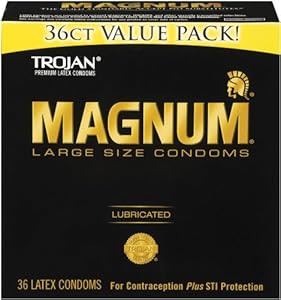 Trojan Condom Magnum Lubricated, 36 Count
