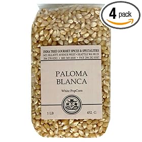 India Tree Paloma Blanca PopCorn, 1 Pound (Pack of 4)
