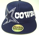 Dallas Cowboys Navy Blue Flat Bill 210 Fitted (By Flexfit) Cap with Supersize Logo Size L/XL