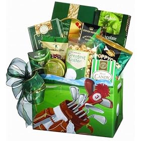Golfers Delights Gourmet Food and Snacks Golf Gift Basket - A Great Idea for Father's Day!