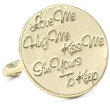 ceylon engagement ring Ettika Gold Colored Love Me 