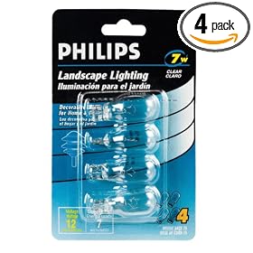 Philips Landscape Lighting 7-Watt 12-Volt Wedge Base Clear 4 Pack by Philips