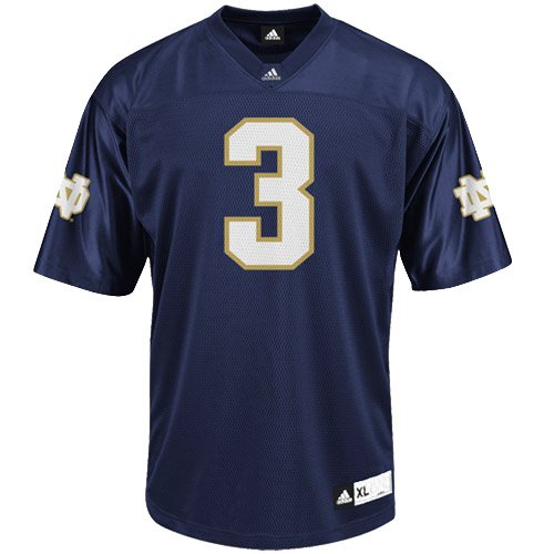 Notre Dame Navy #3 Premier Football Jersey