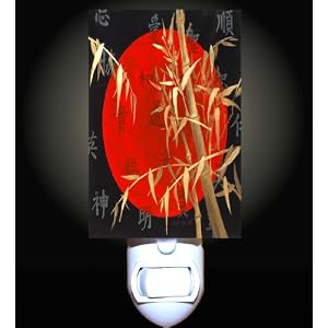 Oriental Sunset Bamboo Decorative Night Light by Unknown