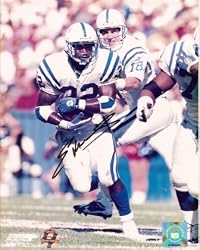 Edgerrin James Signed Colts White 8x10