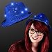 Blue Sequin Light Up LED Fedora Hat
