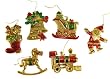 Pack of 192 Train, Santa, Boot, Bell, Rocking Horse & Sleigh Christmas Ornaments