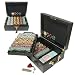 Poker Chips - Sets 500 Chip Tri-Color Suit Set W/ Beautiful Mahogany Case.