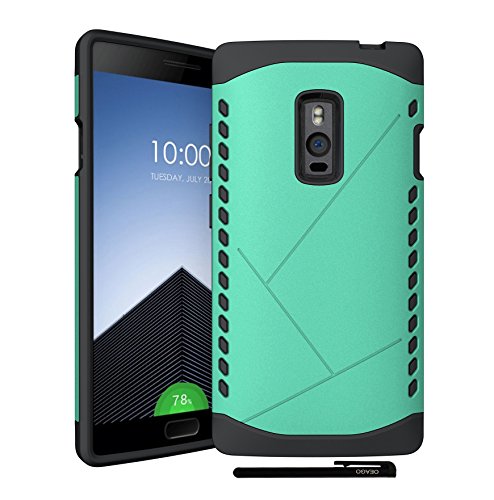 OnePlus 2 Case, OEAGO OnePlus Two Case - [Shield Armor] Dual Layer High Impact Resistant Drop Protection Hybrid Defender Rugged Hard Protective Case Cover for OnePlus 2 (2nd Gen, 2015) - Green