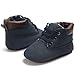 Voberry® Toddler Baby Boy's Leather Sneaker Shoes Lace up Snow Boots Warm (0~6Month, Dark Blue)