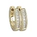 14K Yellow Gold 0.14 ct. Channel Set Diamond Huggie Earrings