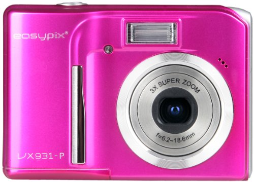 Easypix V931-P Digitalkamera (9 Megapixel, 3-fach optischer Zoom, 6,1 cm Display) pink