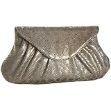 Lauren Merkin Lotte Metallic Snake Clutch