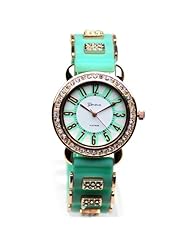 Geneva Crystal Womens Watches Fashion Silicone Ladies Watches with Rhinestone Pl179-y