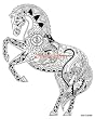 Animal Spirit Stamps "Horse" Rubber Cling