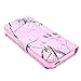 5S Case, iPhone SE Case, ArtMine Pink Tree Camo Durable Premium PU Leather Flip Folio Book Style Wallet Phone Case with Credit/ID Card Slot Silicone TPU Holder for Apple iPhone 5s