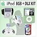 - 	 Apple 8GB iPod nano AAC/MP3 Player (Green) 3rd Generation w/ Deluxe Accessory Kit