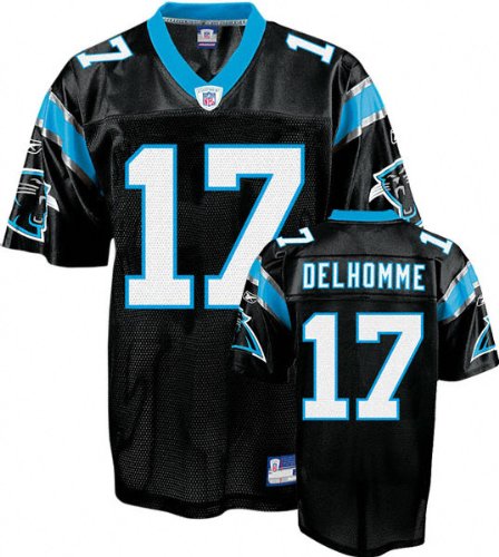 Jake Delhomme Youth Jersey: Reebok Black Replica #17 Carolina Panthers Jersey