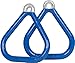 Swing Set Stuff Commercial Coated Triangle Trapeze Rings with SSS Logo Sticker, Blue