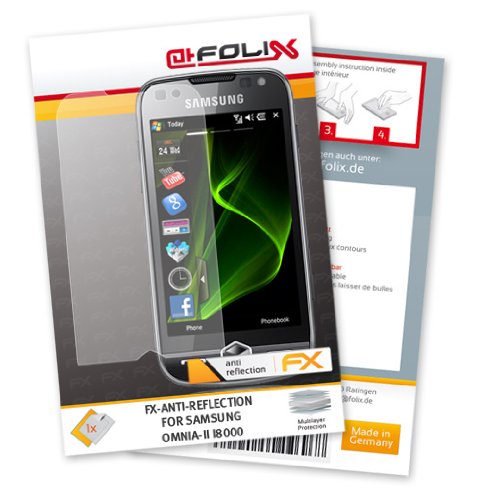 FoliX FX-Antireflex Displayschutzfolie f&uuml;r Samsung Omnia-II i8000 / i-8000 Omnia2 Omnia-2  Preisvergleich