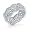 Bling Jewelry Sterling Silver CZ Vintage Four Leaf Band Ring, Size 5 [Jewelry]
