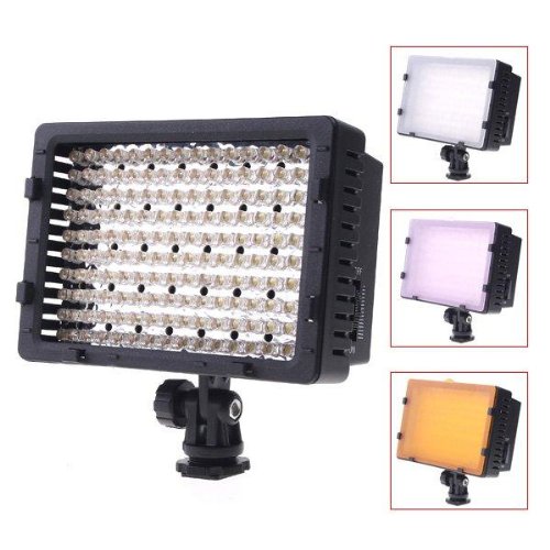 Etekcity CN-160 LED Video Light Ultra High Power 160 LED : For DV or DC Camcorder/Camera Canon, Nikon, Pentax, Panasonic, Sony, Leica , Samsung and Olympus Digital SLR Cameras, other Camera Equipment for Perfect Photos photography