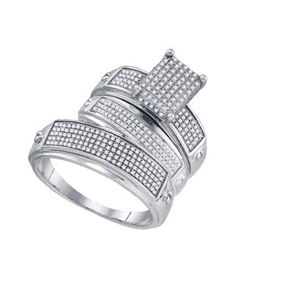 Cheap Girls Jewelry 0.68CTW DIAMOND MICRO PAVE TRIO SET For Sale