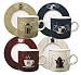 Sakura Coffee Break 8-Piece Demitasse Cups and Saucers, Service for 4 in a Rope Box