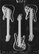 ELECTRIC GUITAR NEW 3 UP Jobs Candy Mold Chocolate