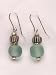 Recycled Glass and African Trade Bead Earrings - Recycled Bead is Slightly Larger than Shown