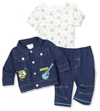 Vitamins Baby-boys Newborn Rock The House 3 Piece Pant Set and Socks