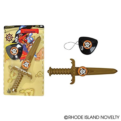Plastic Toy Dagger With Eye Patch (1 dz)
