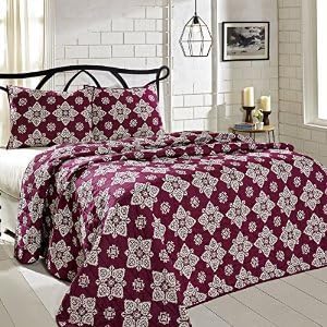 Adelaide Boysenberry King Quilt Set