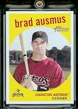 2008 Topps Heritage # 163 Brad Ausmus / Houston Astros / MLB Baseball Trading Card in a Protective Screw Down Display Case