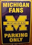 Michigan Wolverines Fans Parking Only Large Metal Sign