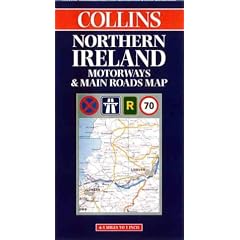 Northern Ireland Motorways and Main Roads Map (Road Map)