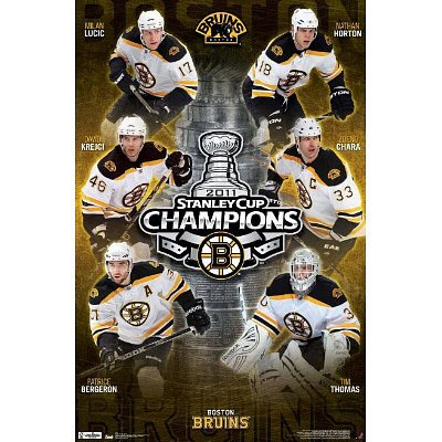 Boston Bruins 2011 Stanley Cup Champions Sports Poster Print - 22x34 Poster Print, 22x34