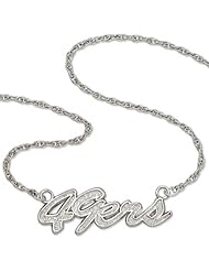 Nfl San Francisco 49ers Script Necklace Sterling Silver