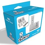 Captain Gadget Twin Charger Dock station - White Plus 2 Re-chargeable Batteries and 2 Battery Covers (Wii)