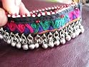Belly Dance Tribal Kuchi Embroidered Bell Ankelet